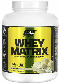 Протеин GAT Whey Matrix 2060 g / 48 servings / Vanilla ice cream 1210014 фото