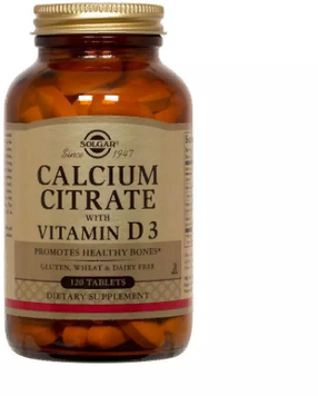 Solgar Calcium Citrate with Vitamin Солгар Кальций цитрат и витамин Д3 120 таблеток 648593 фото