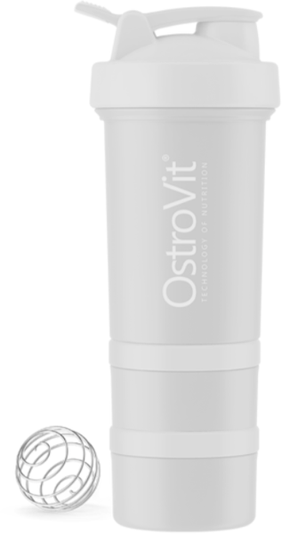 Шейкер OstroVit Shaker Premium з 2 pill boxes and mixing ball 450 ml 1022582 фото