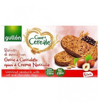 Печиво Gullon Cuor Di Cereale Hazelnuts Sandwich with oat and chocolate chips 220 г (WT2795) 1024978 фото