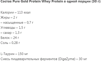Протеин Pure Gold Protein Whey Proitein 1000 g /33 servings/ Chocolate Hazelnut 783256 фото