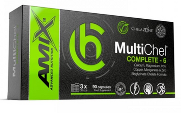 Amix ChelaZone MultiChel Complete 6 Bisglycinate Chelate 90 vegan caps / 30 servings 1028451 фото