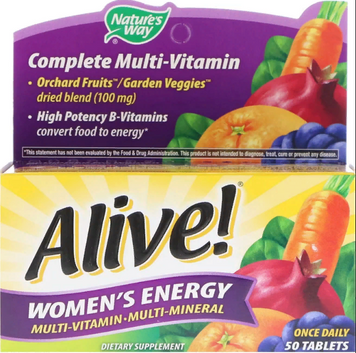 Nature's Way, Alive! Women's Energy, Multivitamin-Multimineral, 50 Tablets (NWY-60195) 606188 фото