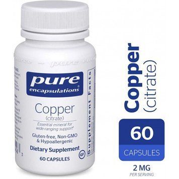 Pure Encapsulations Copper (citrate) 60 caps Медь (цитрат) (PE-00456) 554063 фото