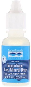 Trace Minerals Research ConcenTrace, Trace Mineral Drops, 0.5 fl oz (15 ml) (TMR-00008) 682226 фото