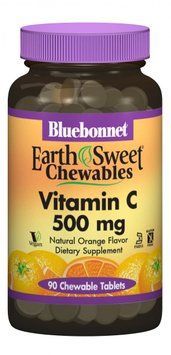 Bluebonnet Nutrition Earth Sweet Chewables Vitamin С 500 mg 90 chewable tabs Orange 489402 фото