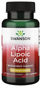 Swanson Alpha Lipoic Acid Альфа-ліпоєва кислота 600 мг 60 капсул 1041847 фото