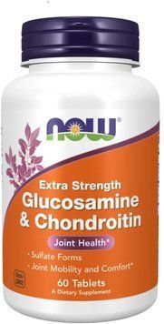 Now Foods Glucosamine & Chondroitin Extra Strength - 60 Tablets 1451264 фото