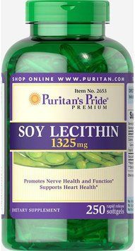 Puritan's Pride Soy Lecithin +1325 mg 250 caps Лецитин з сої 519257 фото
