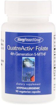 Allergy Research Group QuatreActiv Folate 4th Generation 5-MTHF 90 Caps (ALG-76530) 581502 фото