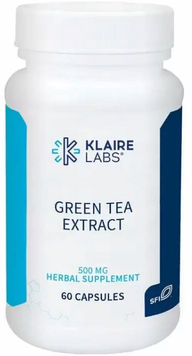 Klaire Labs Green Tea Extract 500 mg Зелений чай 60 вегетаріанських капсул 800176 фото