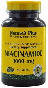 Nature's Plus Niacinamide 1000 mg 90 Tabs Ниацинамид 536959 фото