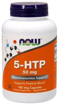 Now Foods 5-HTP гідроксітріптофана, 50 mg, 180 Veg Capsules (NOW-00101) 641104 фото