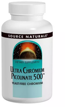 Source Naturals Ultra Chromium Picolinate Хром Пиколинат 500 мкг 60 таблеток 1191402 фото