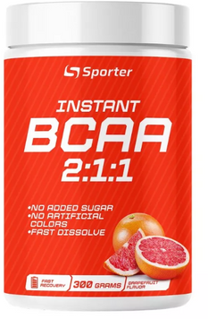 Аминокислота для спорта Sporter BCAA Instant 300 g / 30 servings / grapefruit 1081418 фото