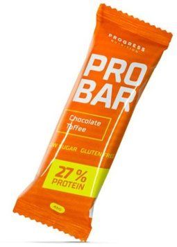 Углеводно-протеиновый батончик Progress Nutrition Pro Bar 45 g / Chocolate Toffee 990132 фото