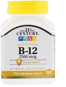21st Century B-12 2500 mcg 110 Tablets (CEN-27112) 575641 фото