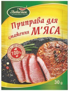 Упаковка приправы Любисток для жарки мяса 13х30 г (УП4820076010057) 1157096 фото