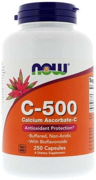 NOW Foods Vitamin C-500 Calcium Ascorbate Capsules 250 caps 416727 фото