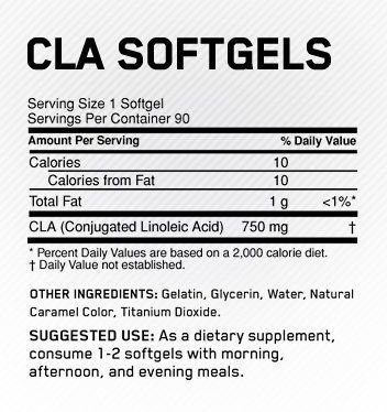 Жиросжигатель Optimum Nutrition CLA Softgels 90 caps 418882 фото