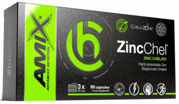 Amix ChelaZone ZincChel Zinc Bisglycinate Chelate 90 vegan caps / 90 servings 1028452 фото