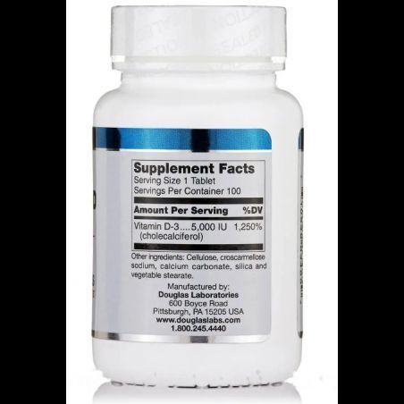 Douglas Laboratories Vitamin D3 Вітамін Д3 5000 МО 100 таблеток 1156885 фото