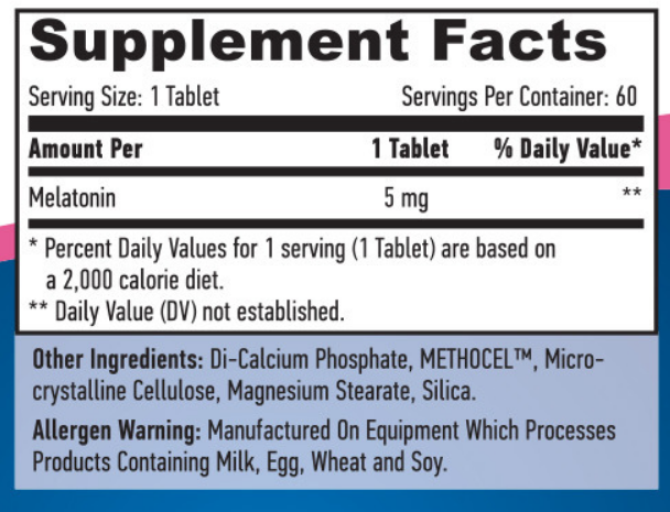 Haya Labs Melatonin Time Release 5 mg Мелатонин 60 таблеток 1052803 фото