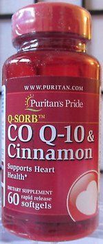 Puritan's Pride Q-Sorb Co Q-10 & Cinnamon 120 mg/1000 mg 60 caps 444138 фото