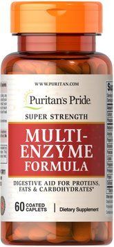 Puritan's Pride Super Strength Multi Enzyme 60 caplets Мультіензіми 519259 фото