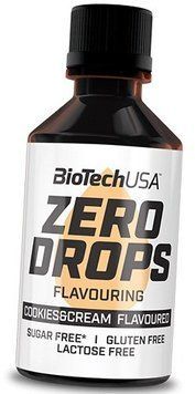 Заменитель питания BioTechUSA Zero Drops 50 ml /100 servings/ Cookies And Cream 690273 фото