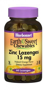 Bluebonnet Nutrition EarthSweet Chewables Zinc Lozenges 15 mg 60 tabs Orange 490526 фото