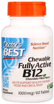 Doctor's Best Quick Melt Fully Active B12 1000 mcg 60 Tabs (DRB-00328) 585152 фото