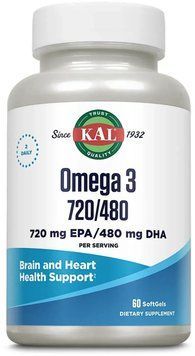 Kal Omega-3 720 Epa / 480 Dha - 60 softgels 1481408 фото