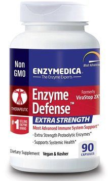 Enzymedica Enzyme Defense (Formerly ViraStop) Extra Strength Ферменты для иммунитета 90 капсул 773994 фото