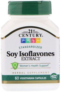 21st Century Health Care Soy Isoflavones Extract 60 Veggie Caps (CEN-22306) 575642 фото