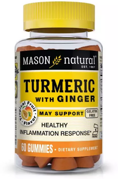 Mason Natural Turmeric with Ginger Куркума з імбиром, смак тропічних фруктів 60 жувальних цукерок 1118706 фото