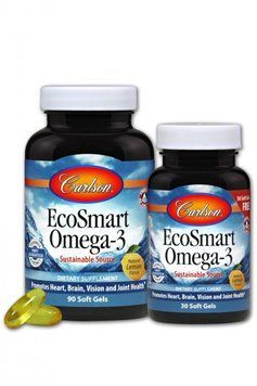 Carlson Labs EcoSmart 90+30 soft gels Омега-3 вкус лимона 488766 фото