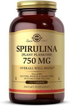 Solgar Spirulina 750 mg 250 tabs 463554 фото