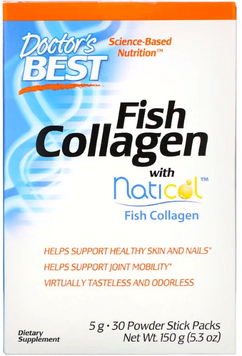 Doctor's Best, Fish Collagen with Naticol, 30 Powder Stick Packs (DRB-00418) 624090 фото