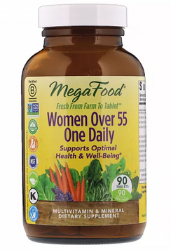 MegaFood Women Over 55 Мультивитамины для женщин 55+ 1 в день 90 таблеток 1116314 фото