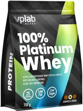 Протеїн VPLab 100% Platinum Whey - 750g Cookies Cream 1456375 фото