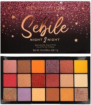 Makeup Revolution X Sebile Night 2 Night Eyeshadow Palette Тіні для повік Палітра 15 кольорів 18 g 1084122 фото