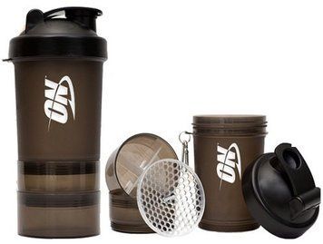 Шейкер Optimum Nutrition Smart (3-х компонентный), 600 мл - черный 442444 фото