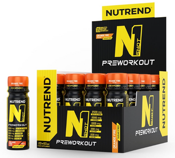 Передтренувальний комплекс Nutrend N1 SHOT 20x60 ml/20 servings/orange fire 1101942 фото