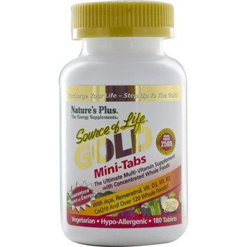 Natures Plus Source of Life Gold 180 mini tabs Мультівітаміни 492020 фото