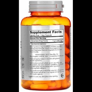 Now Foods L-Glutamine 1000 mg 120 caps L-глютамин 520689 фото