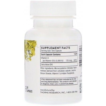 Thorne Research D-5,000 60 Caps Вітамін D-5000 531425 фото