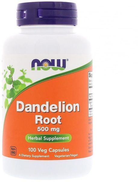 NOW Foods DANDELION ROOT 500 mg 100 VCAPS Корінь кульбаби 520661 фото