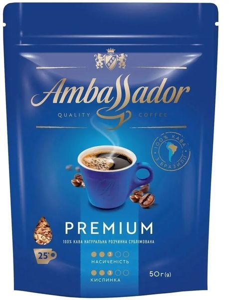 Кава розчинна Ambassador Premium 50 г (8720254065649) 1307725 фото