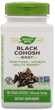 Nature's Way, Black Cohosh Root, 540 mg, 180 Capsules (NWY-14690) 606291 фото